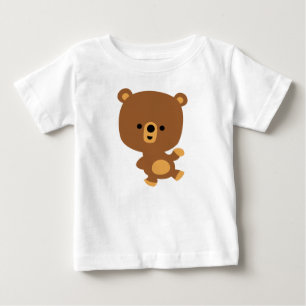 Cute Tecknad 'Bra Vibe' Bear Baby T-Shirt