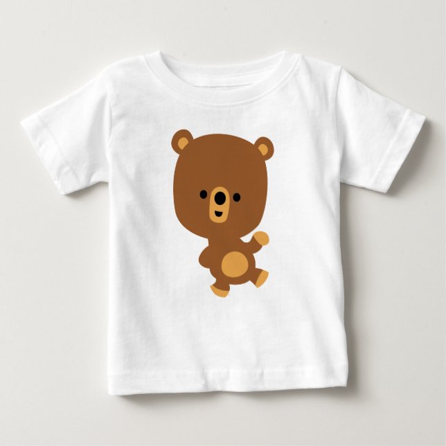 Cute Tecknad 'Bra Vibe' Bear Baby T-Shirt (Framsida)
