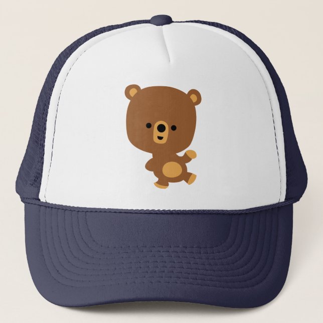 Cute Tecknad 'Bra Vibe' Bear Hat Truckerkeps (Framsida)