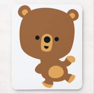 Cute Tecknad 'Bra Vibe' Bear Mousepad Musmatta