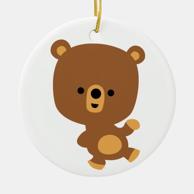 Cute Tecknad 'Bra Vibe' Bear Ornament (Framsidan)