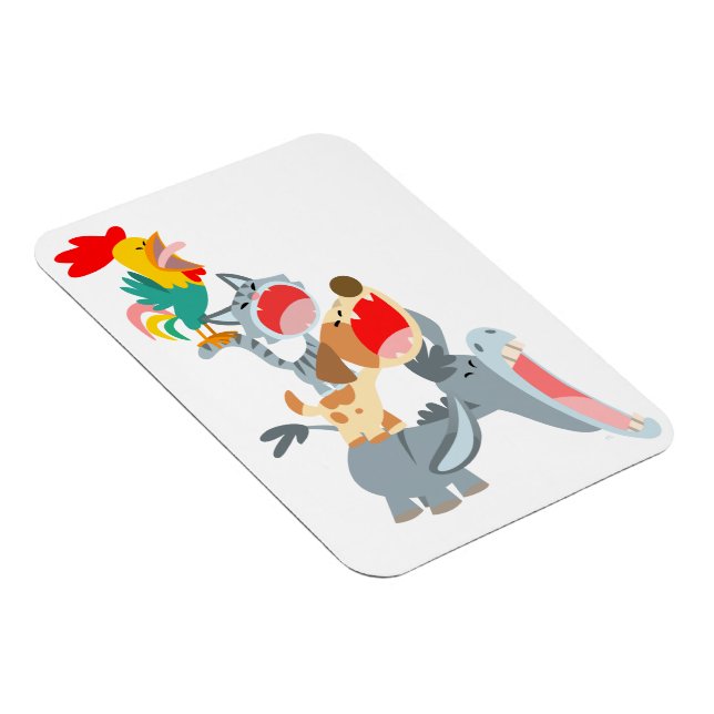 Cute Tecknad Bremen Town Musician Flexible Magnet (Högersidan)