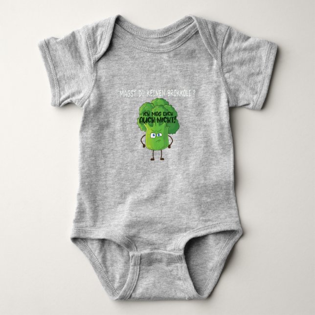Cute Tecknad Broccoli Du tycker inte om Broccoli B T Shirt (Framsida)