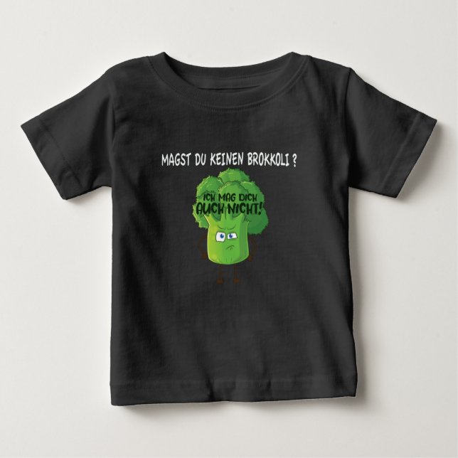 Cute Tecknad Broccoli Du tycker inte om Broccoli T Shirt (Framsida)