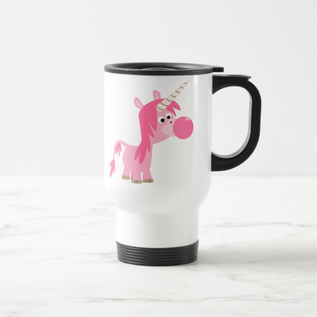 Cute Tecknad Bubble Gum Unicorn Commuter Mugg (Höger)