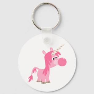 Cute Tecknad Bubble Gum Unicorn Keychain Nyckelring