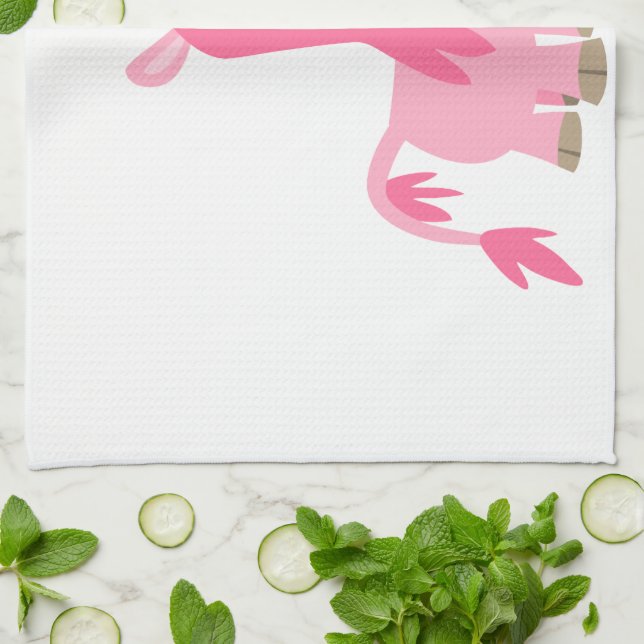 Cute Tecknad Bubble Gum Unicorn Kitchen Towel Kökshandduk (Vikta)