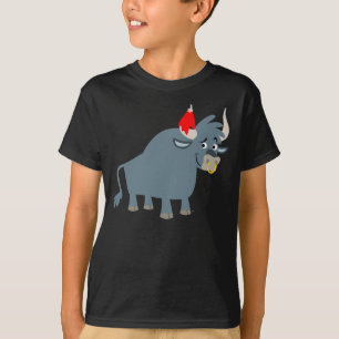 Cute Tecknad Bull Barn T-shirt