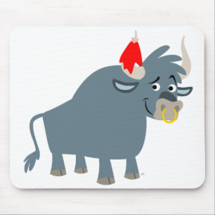 Cute Tecknad Bull mousepad Musmatta