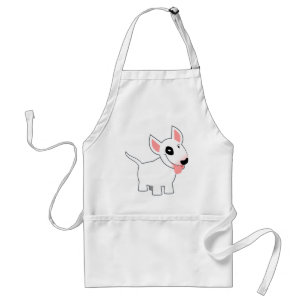 Cute Tecknad Bull Terrier Cooking Apron Förkläde