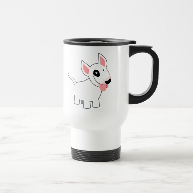 Cute Tecknad Bull Terrier Mugg (Höger)