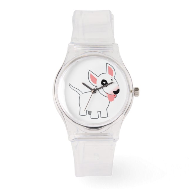 Cute Tecknad Bull Terrier Watch Armbandsur (Framsida)