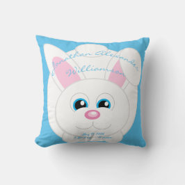 Cute Tecknad Bunny Blue Baby Stats Dekorativ kudde