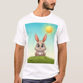 Cute Tecknad Bunny T-Shirt