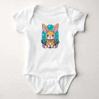 Cute Tecknad Bunny T Shirt