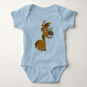 Cute Tecknad Butterfly Pony Baby Apparel Tee Shirt