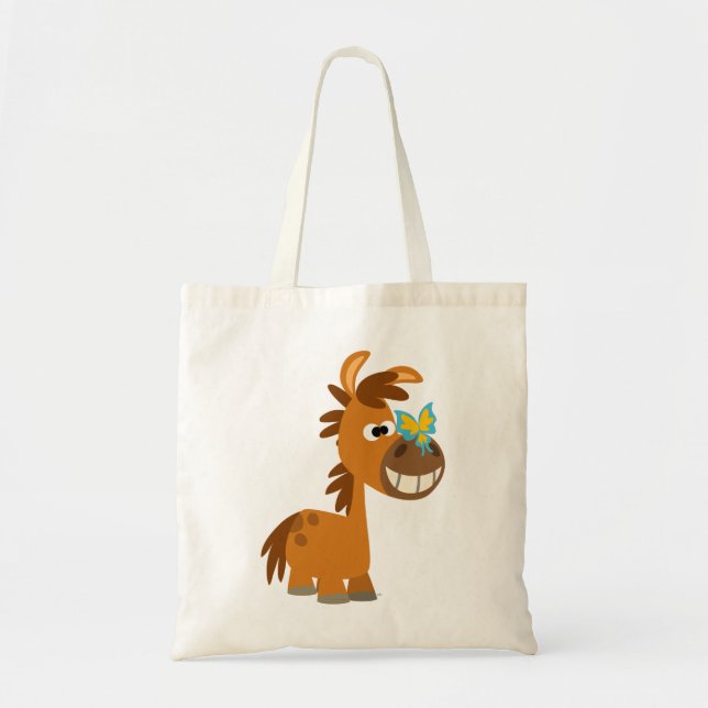 Cute Tecknad Butterfly Pony Bag Tygkasse (Framsidan)