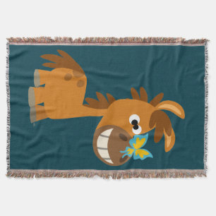 Cute Tecknad Butterfly Pony Filt