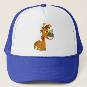 Cute Tecknad Butterfly Pony Hat Truckerkeps