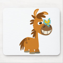 Cute Tecknad Butterfly Pony Mousepad Musmatta