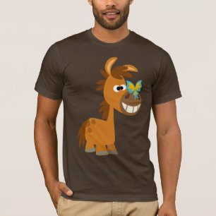 Cute Tecknad Butterfly Pony T-Shirt