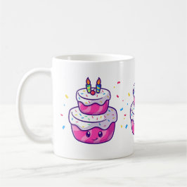 Cute Tecknad Cake Kaffemugg
