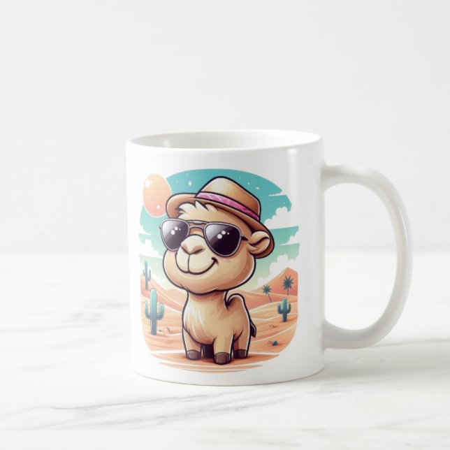 Cute Tecknad Camel Mugg - den ädla ökenkaffe Kopp (Höger)