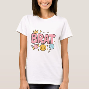 Cute Tecknad Candy och Krona T Shirt