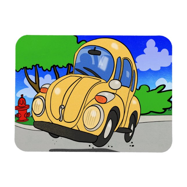 Cute Tecknad Car Magnet (Horisontell)