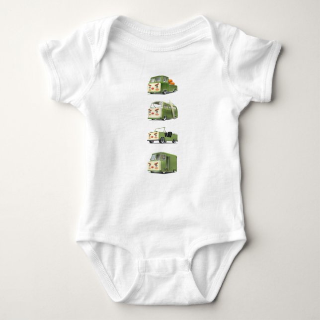 Cute Tecknad Cars Lineup T Shirt (Framsida)