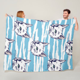 Cute tecknad Cats Sömlös Mönster Fleecefilt