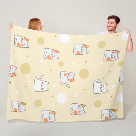 Cute tecknad Cats Sömlös Mönster Fleecefilt