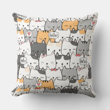 Cute tecknad Cats Sömlös Mönster