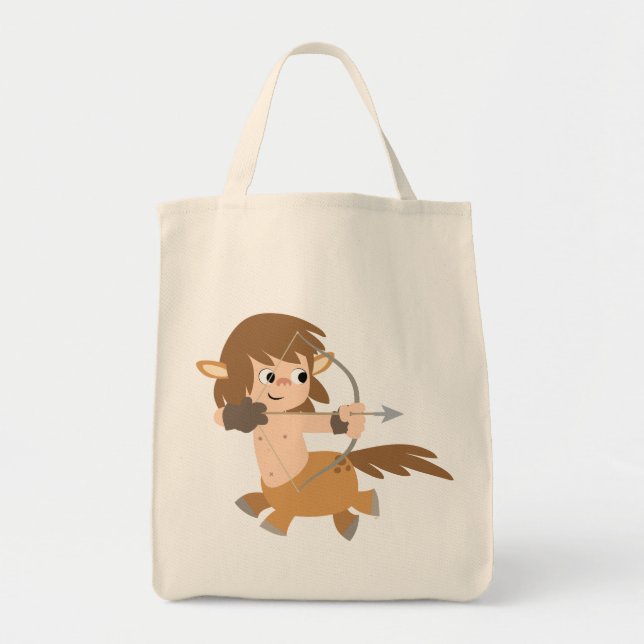 Cute Tecknad Centaur Sagittarius Bag Tygkasse (Framsidan)
