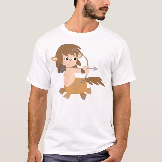 Cute Tecknad Centaur Sagittarius Children T-Shirt (Framsida)