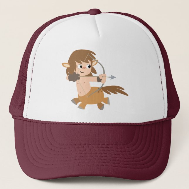 Cute Tecknad Centaur Sagittarius Hat Truckerkeps (Framsida)