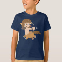 Cute Tecknad Centaur Sagittarius Kids T-Shirt