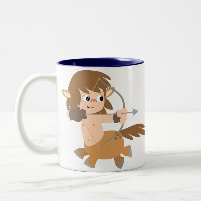 Cute Tecknad Centaur Sagittarius Mugg (Vänster)