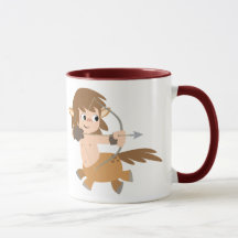 Cute Tecknad Centaur Sagittarius Ring Mugg