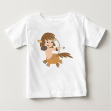Cute Tecknad Centaur Sagittarius Ruffle T-Shirt
