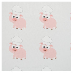 Cute Tecknad Chef Wearing a Chef Hat Tyg
