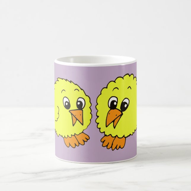 Cute Tecknad-Chickar med Namn Kaffemugg (Center)
