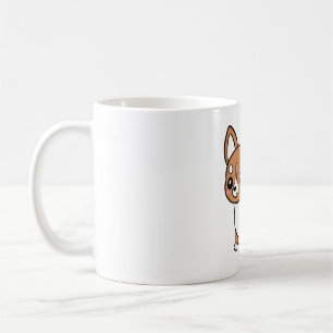 Cute tecknad chihuahua hund kaffemugg