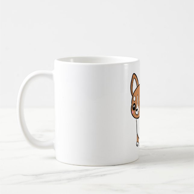 Cute tecknad chihuahua hund kaffemugg (Vänster)