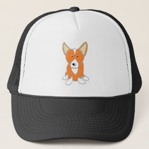 Cute Tecknad Corgi Truckerkeps