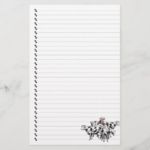 Cute Tecknad Cow-besättningen Lining Pet Stationer Brevpapper