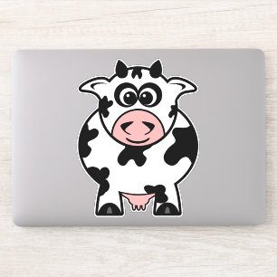 Cute Tecknad Cow Klistermärken