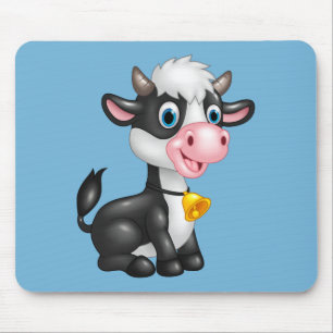 Cute Tecknad Cow Musmatta