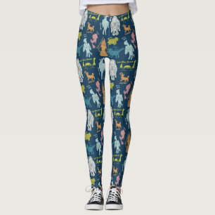 Cute Tecknad Cryptids Cryptozoology Guide Leggings