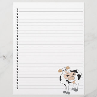 Cute Tecknad Dairy Cow Led Pet Letterhead